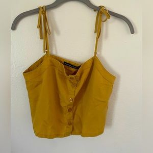 Abercrombie & Fitch Mustard Yellow Crop